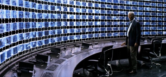 Morgan Freeman as Lucius Fox in The Dark Knight.