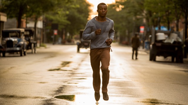 Stephan James as Jesse Owens in a scene from RACE.
