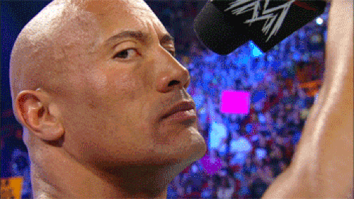 The Rock Eyebrow At Interview GIF
