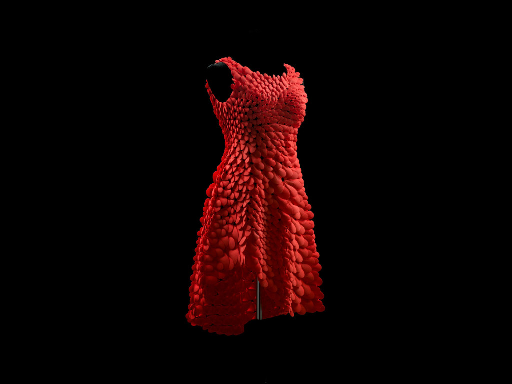 futuristic red dress FUTURISTIC TRANSFORMER DRESS & REMOVABLE CORSET IN RED