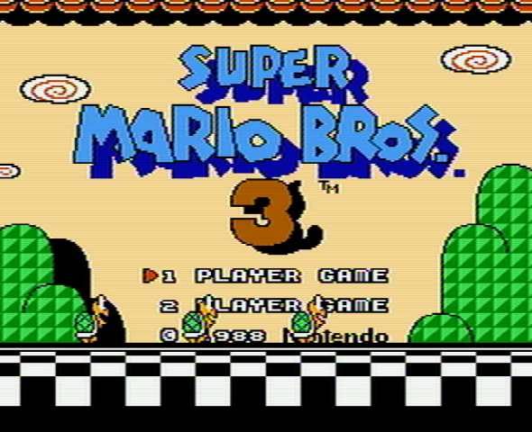 Mario Bros. 3 title screen