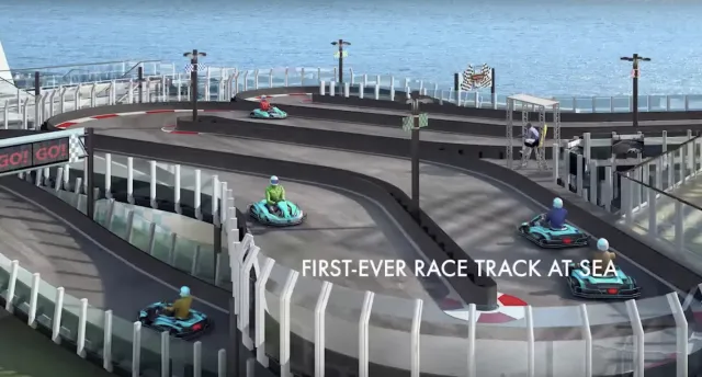 Norwegian Cruise Lines Joy go kart track