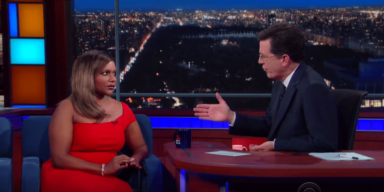 mindy kaling stephen colbert