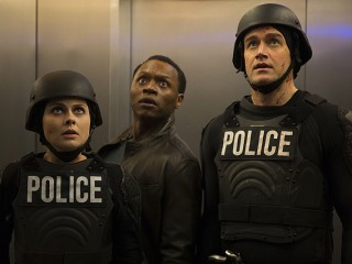 Rose McIver as Liv, Malcolm Goodwin as Clive and Robert Buckley as Major