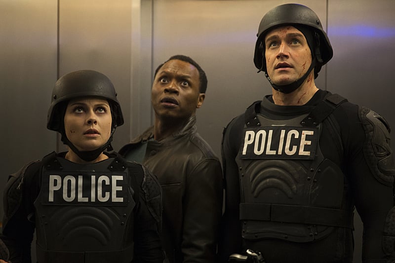 Rose McIver as Liv, Malcolm Goodwin as Clive and Robert Buckley as Major