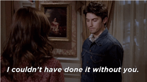 Jess thanking Rory in the later years.