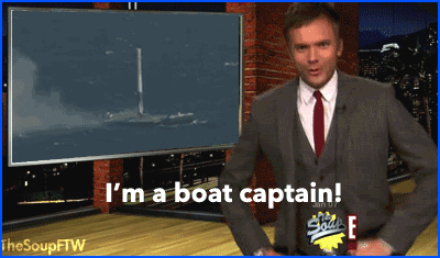 the soup I'm a boat captain gif with spacex rocket
