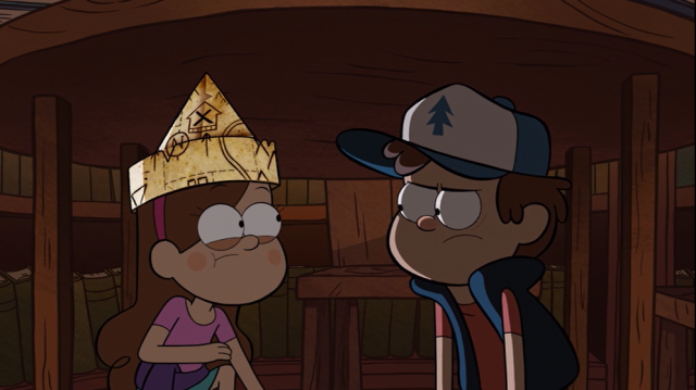 Dipper and Mabel under the table