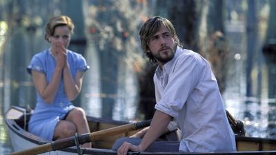 Allie and Noah in a boat.