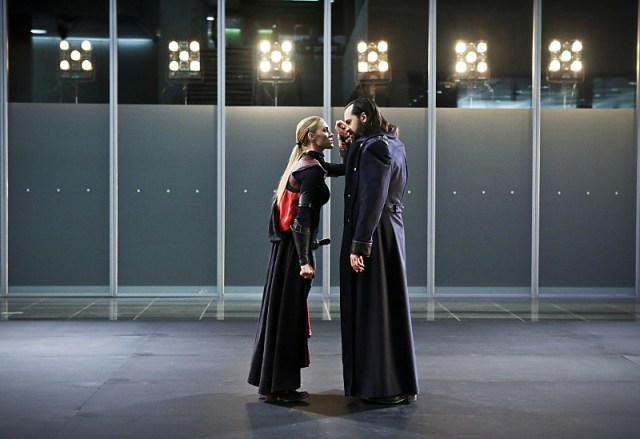 DC's Legends of Tomorrow -- "Leviathan"-- Image LGN113b_0005b.jpg -- Pictured (L-R): Jessica Sipos as Cassandra and Casper Crump as Vandal Savage -- Photo: Bettina Strauss/The CW -- ÃÂ© 2016 The CW Network, LLC. All Rights Reserved.