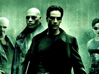 The Matrix poster featuring Neo, Trinity, and Morpheus