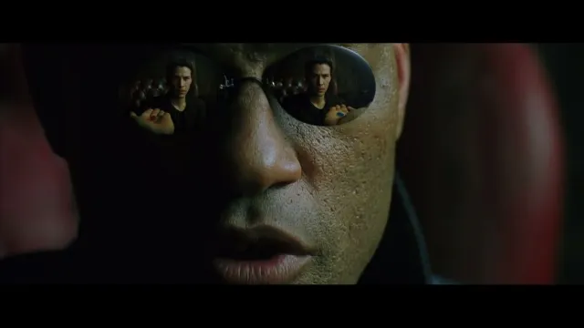 Morpheus offers Neo the red pill and blue pill