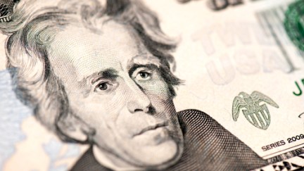 Shutterstock image of Andrew Jackson on the $20 bill