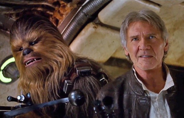 Chewbacca and Han Solo from The Force Awakens