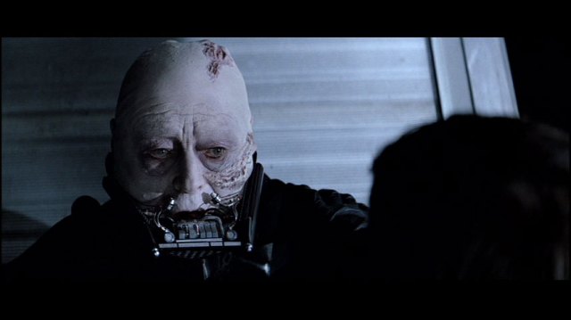Darth Vader without his mask in Return of the Jedi