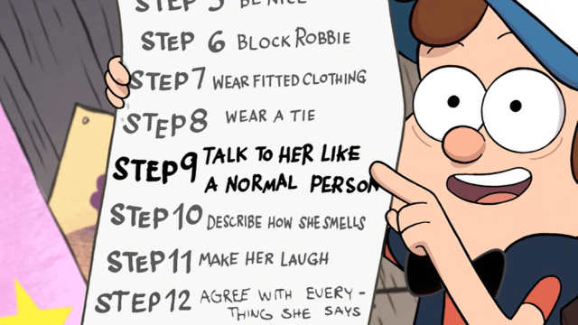 Dipper points to step 9 on his terrible plan