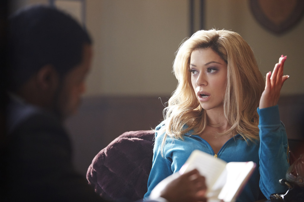 Art (KEVIN HANCHARD) and Krystal (TATIANA MASLANY)