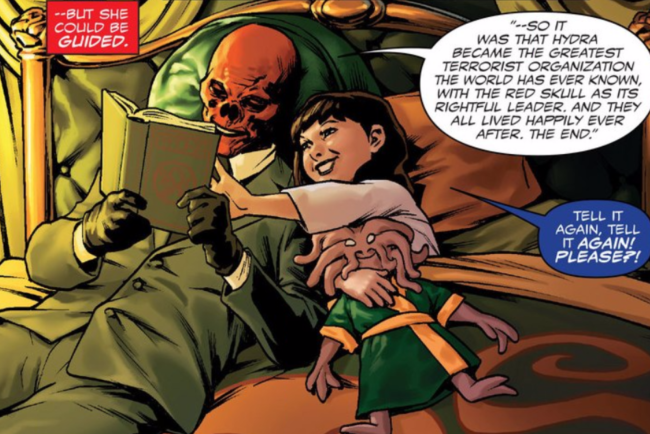 Red Skull reads to Kobik