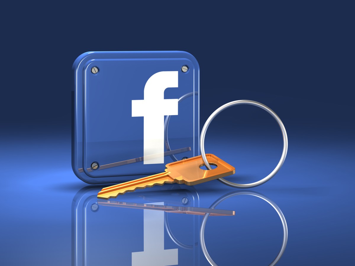 Facebook Logo with key