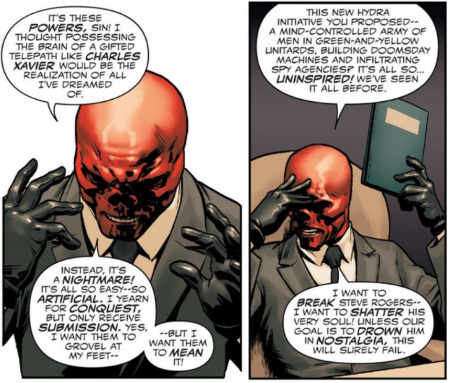 red skull over it