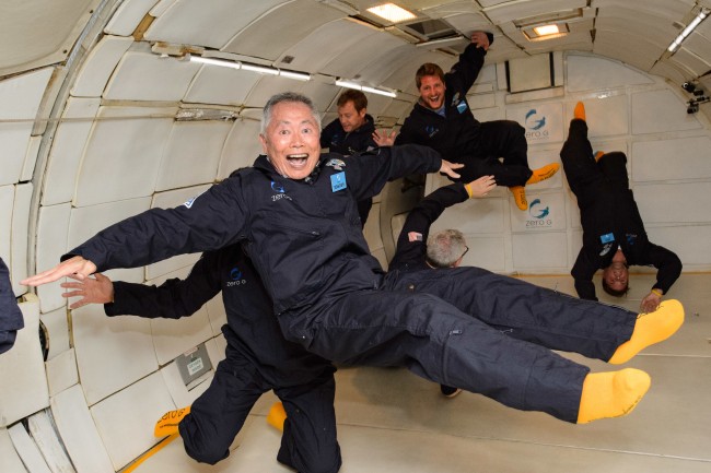 George Takei Weightless on ZERO-G_Copyright Al Powers 2016