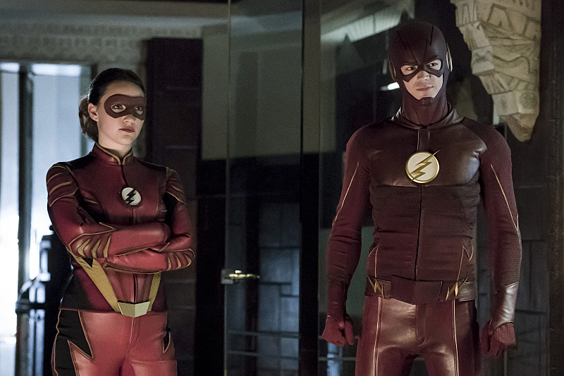 The Flash -- "The New Rouges" -- Image FLA304a_0175b.jpg -- Pictured (L-R): Violett Beane as Jesse Quick and Grant Gustin as The Flash -- Photo: Katie Yu/The CW -- ÃÂ© 2016 The CW Network, LLC. All rights reserved.