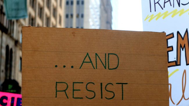 protest sign resist