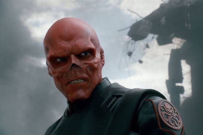 hugo weaving as red skull in captain america: the first avenger