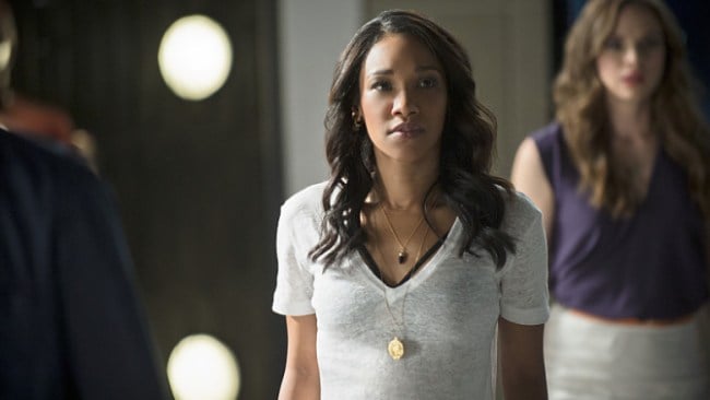 The Flash -- "The Man Who Saved Central City" -- Image FLA201b_0443b.jpg -- Pictured (L-R): Candice Patton as Iris West and Danielle Panabaker as Caitlin Snow -- Photo: Cate Cameron /The CW -- ÃÂ© 2015 The CW Network, LLC. All rights reserved.