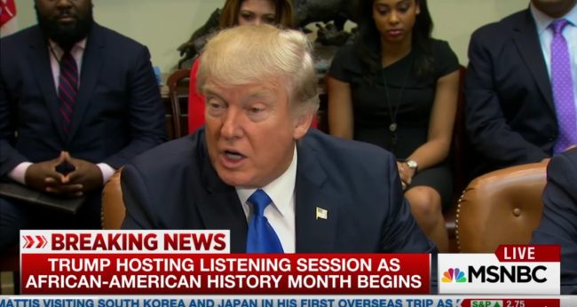 trump black history month