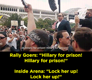 trump supporters lock her up