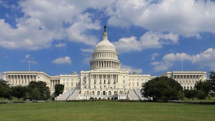 The west side of the US capitol