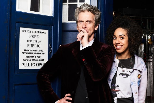 Programme Name: Doctor Who S10 - TX: 23/04/2016 - Episode: n/a (No. n/a) - Picture Shows: MEET PEARL MACKIE - THE DOCTOR'S NEW COMPANION The Doctor (PETER CAPALDI), Pearl Mackie - (C) BBC - Photographer: Ray Burmiston