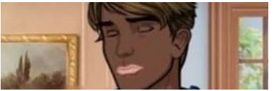 Default white features on characters of color.