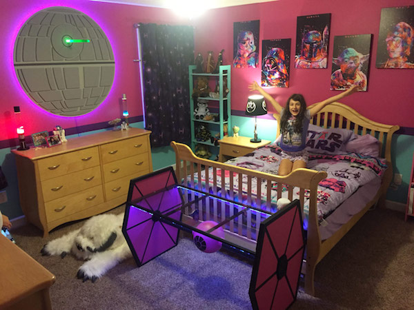 pink star wars bedroom