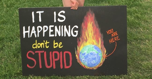 dont be stupid protest