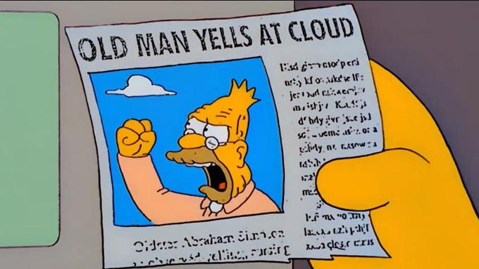 old man yells at cloud simpsons