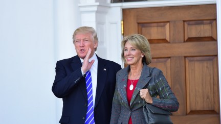 Image of Betsy Devos and Donald Trump, via Shutterstock