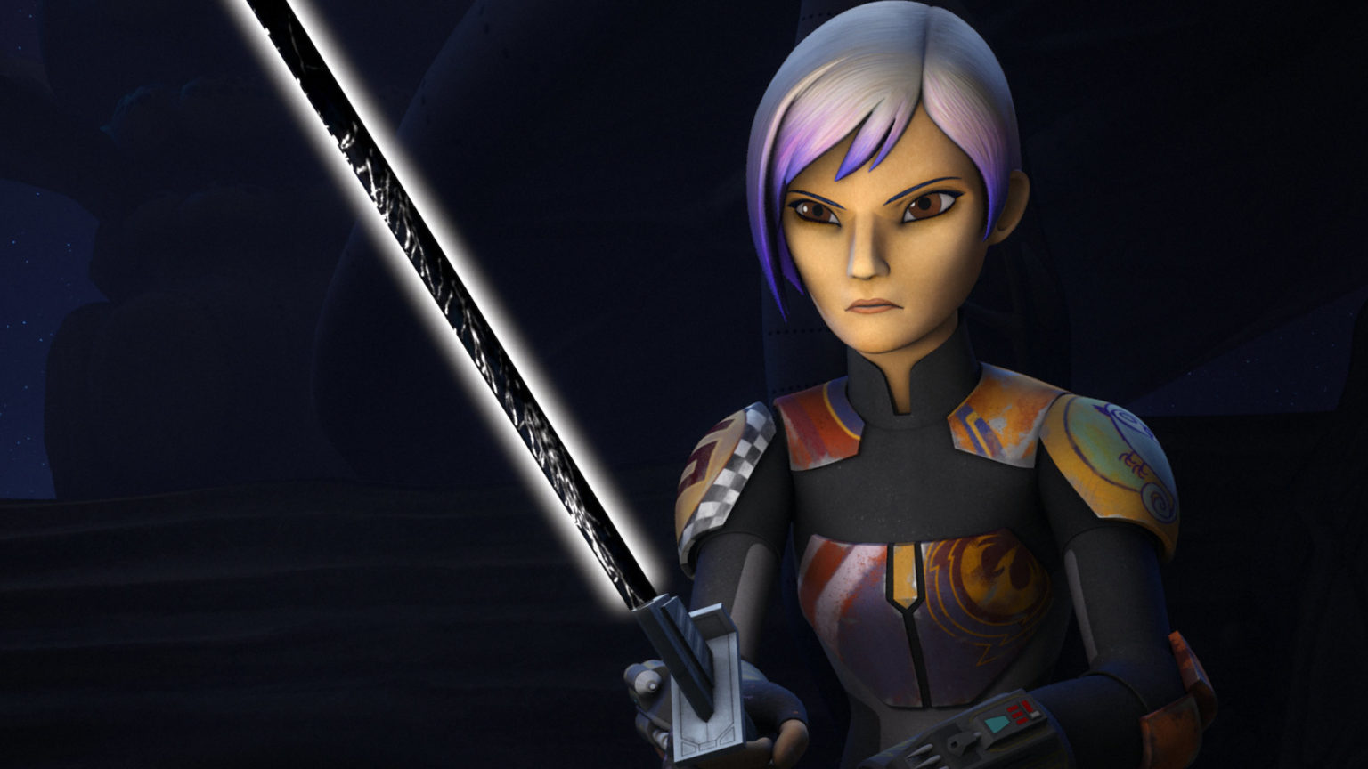 Sabine Holds the Darksaber in Star Wars Rebels