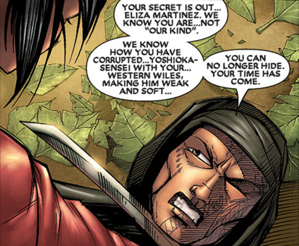 Panel from Marvel Comics' Elektra: The Hand