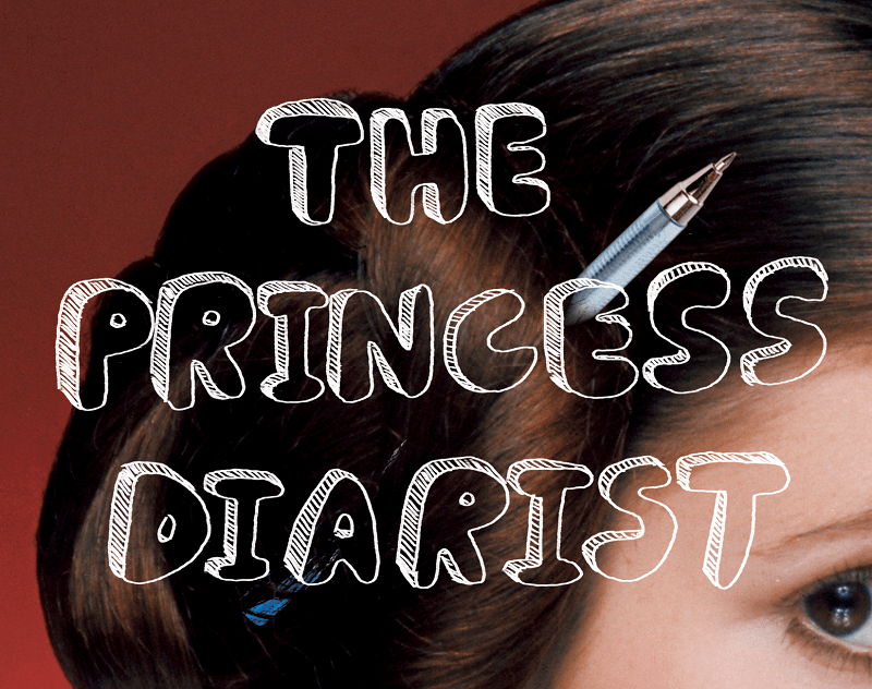 Cropped cover image for Carrie Fisher's The Princess Diarist, published by Penguin Random House