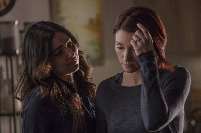 image: Jeff Weddell/The CW Supergirl -- "Damage" -Pictured (L-R): Floriana Lima as Maggie Sawyer and Chyler Leigh as Alex Danvers -- © 2017 The CW Network, LLC. All Rights Reserved