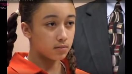 image: screencap Cyntoia Brown at 16 in a scene from the documentary 