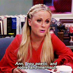 Leslie Knope calls Ann, "You poetic and noble land-mermaid"