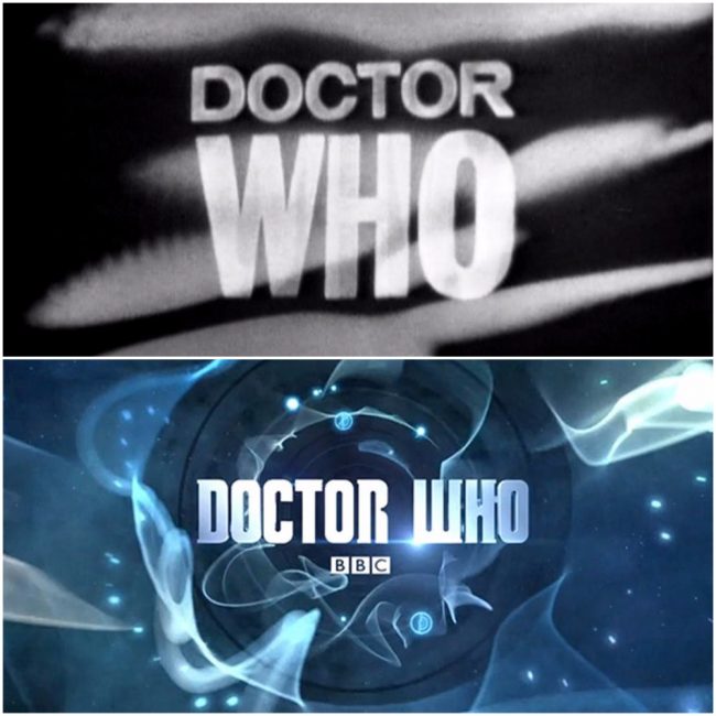image: BBC/BBC America/Teresa Jusino The first and most current logos for Doctor Who
