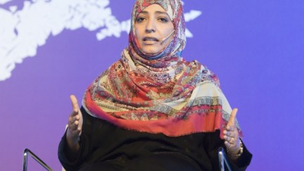 Tawakkol Karman speaking