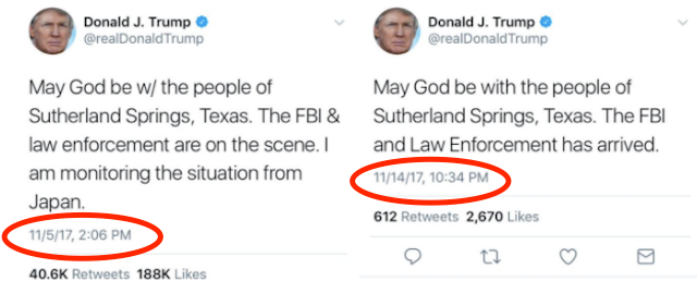 Trump shooting tweets