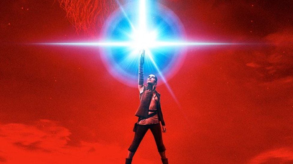 Rey on Star Wars: The Last Jedi poster