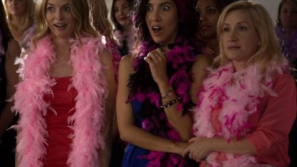 image: Momentum Pictures Heather Graham, Stephanie Beatriz, and Angela Kinsey in a scene from 