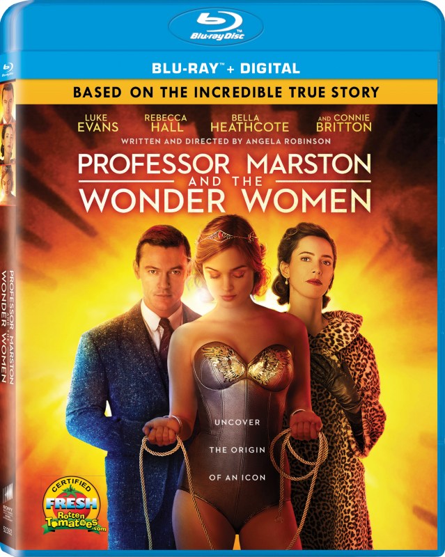 image: Sony Home Entertainment Blu-ray/Digital cover of "Professor Marston and the Wonder Women" Luke Evans Rebecca Hall Bella Heathcote Angela Robinson Annapurna Pictures
